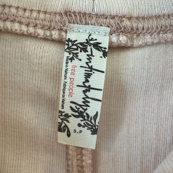 Intimately Free People Pink Turtleneck Long Sleeve Ribbed Top, Size Small - Picture 3 of 3